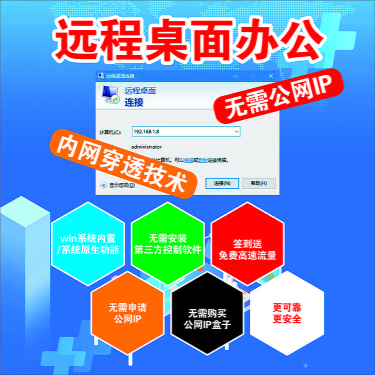 远程办公神器 无需公网IP 无需购买IP盒子 内网穿透 无需安装第三方软件(图1)
